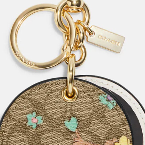 COACH Brown Mirror Bag Charm - Picture 3 of 9
